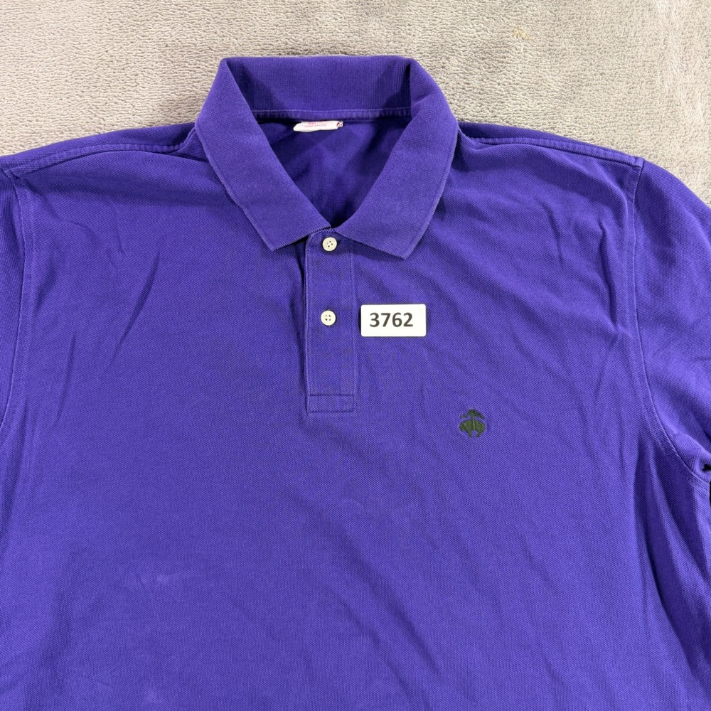 Brooks Brothers‎ Performance Polo Men XL Purple Original Fit Cotton Short Sleeve